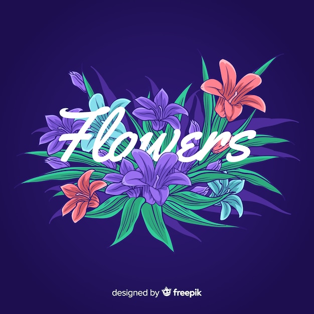 Free vector hand drawn floral background