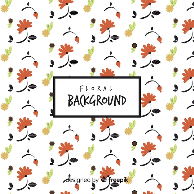 Free vector hand drawn floral background