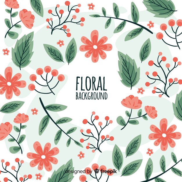 Hand drawn floral background