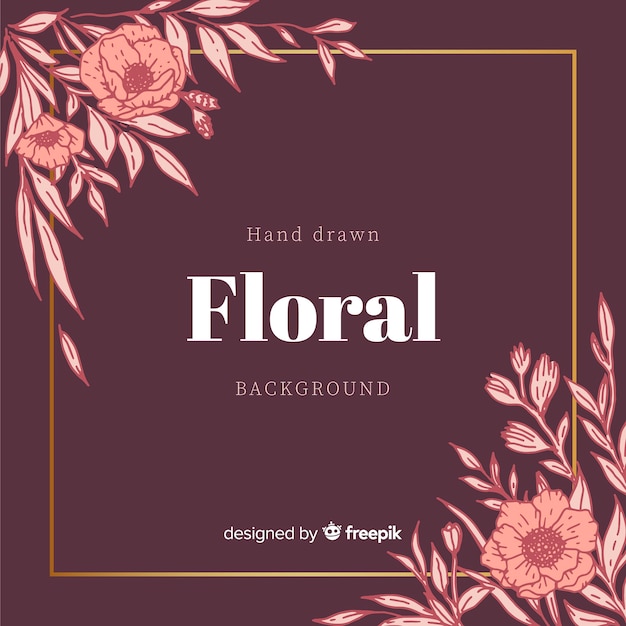 Hand drawn floral background