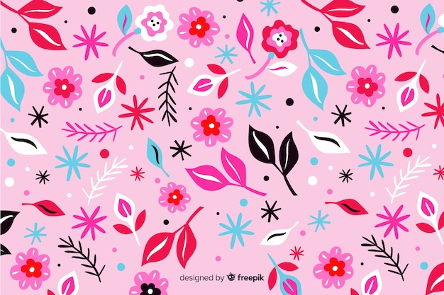 Hand drawn floral background