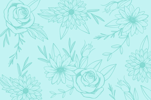 Hand drawn floral background