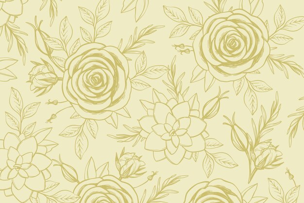 Hand drawn floral background