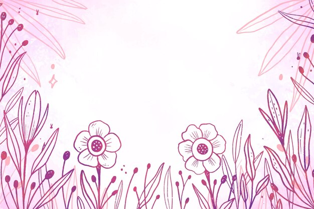 Hand drawn floral background