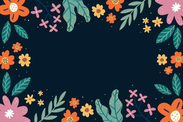 Free vector hand drawn floral background