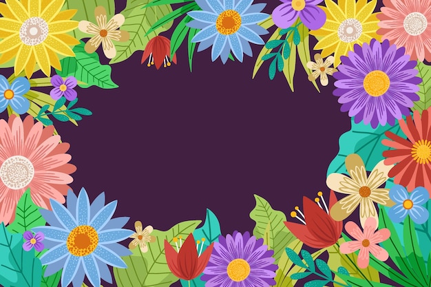手描きの花の背景