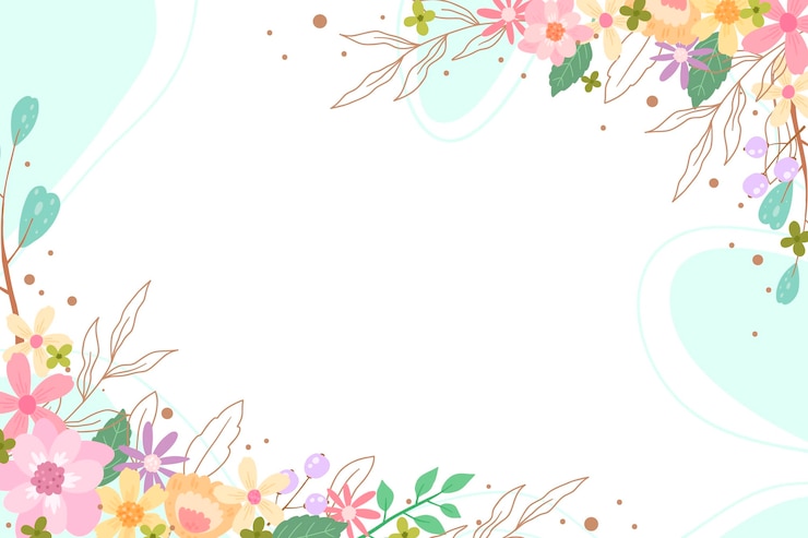 無料Vector 手描きの花の背景