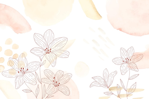 Free vector hand drawn floral background