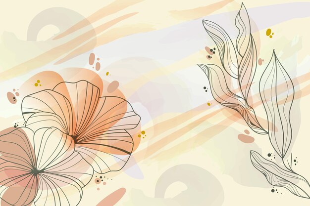 Hand drawn floral background