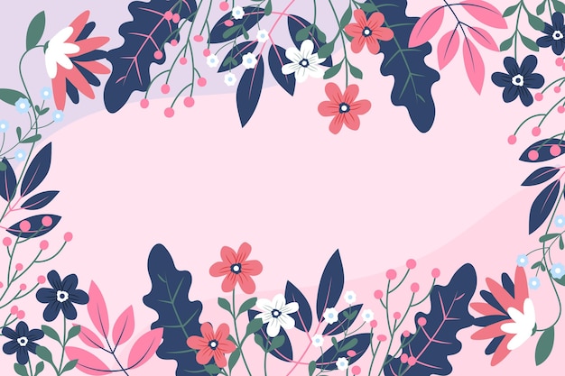 Hand drawn floral background