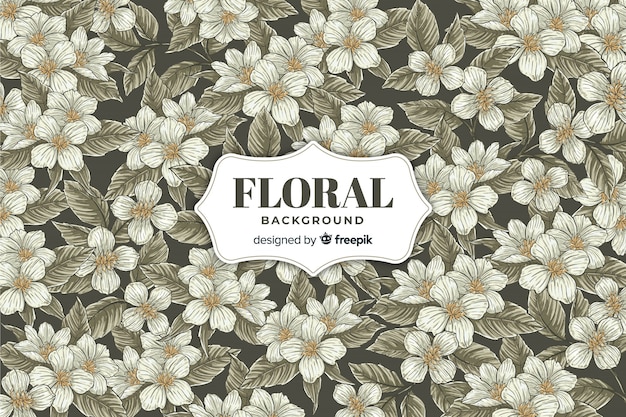 Free vector hand drawn floral background