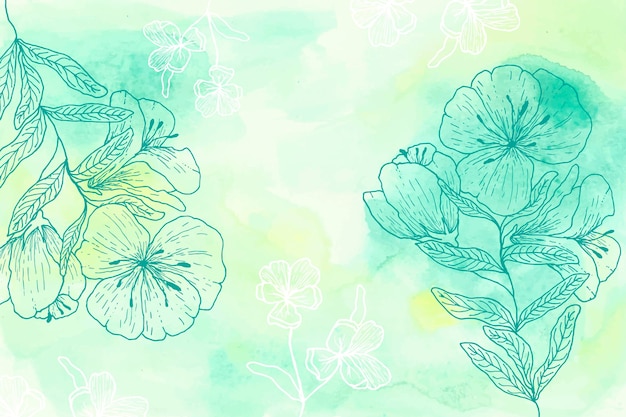 Free vector hand drawn floral background