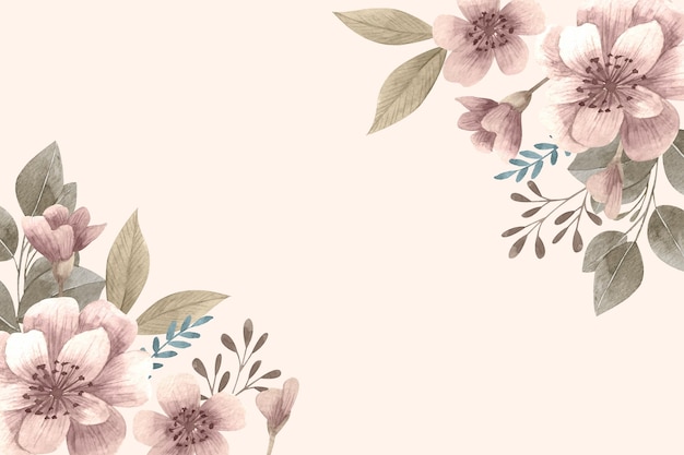 Hand drawn floral background