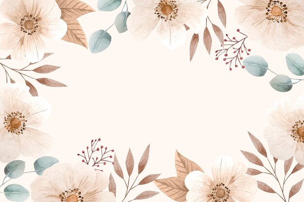 Hand drawn floral background