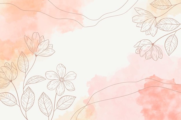 Free vector hand drawn floral background