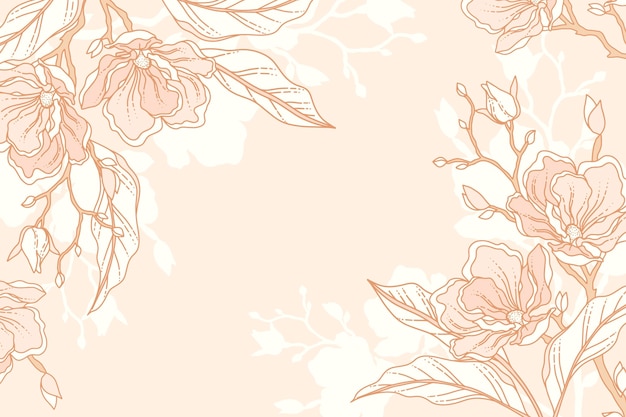 Free vector hand drawn floral background