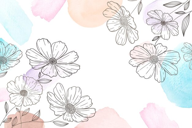 Hand drawn floral background