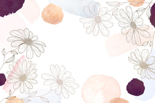 Hand drawn floral background