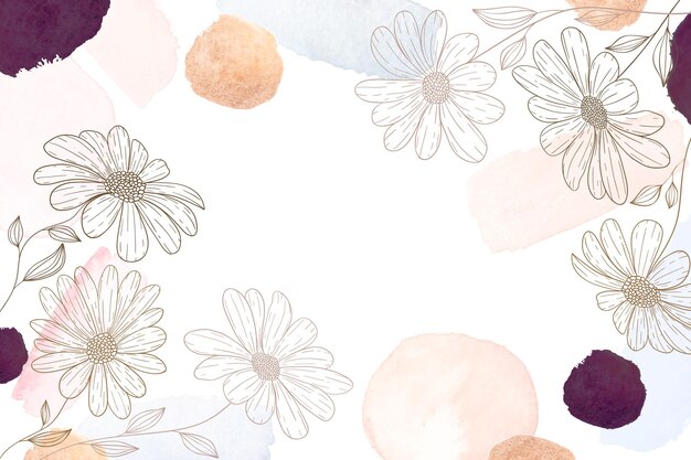 Hand drawn floral background