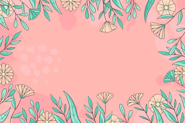 Free vector hand drawn floral background