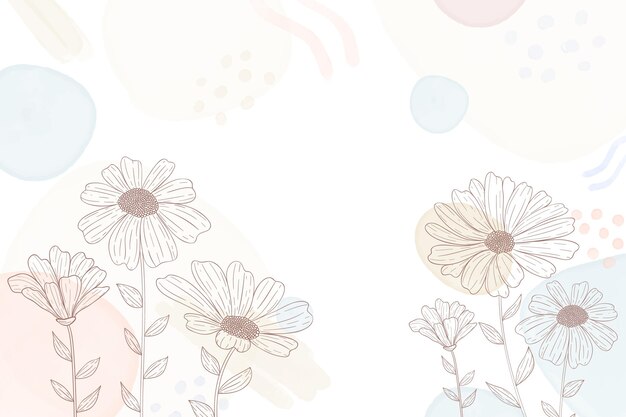 Hand drawn floral background