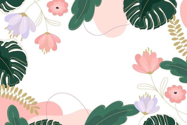 Hand drawn floral background