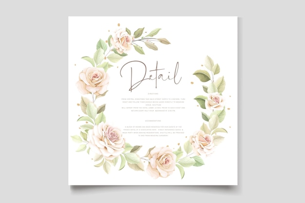 Free vector hand drawn floral card set