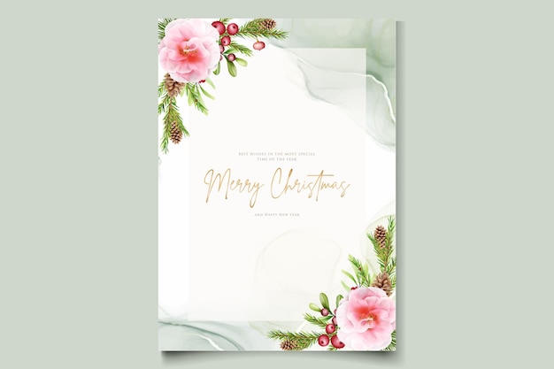 Free vector hand drawn floral christmas design