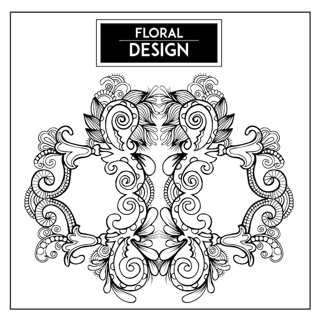 Free vector hand drawn floral design