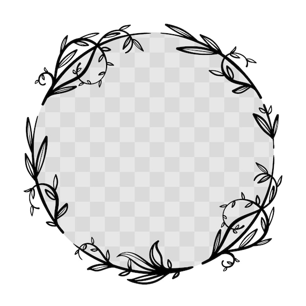 Free vector hand drawn floral facebook frame