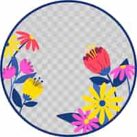 Free vector hand drawn floral facebook frame