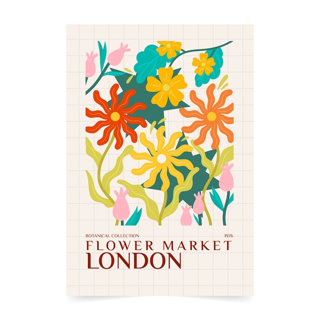 Free Vector hand drawn floral flyer template
