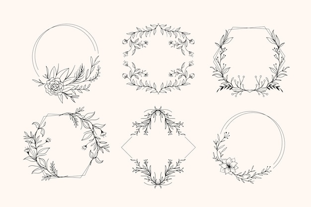 Free Vector Watercolor Flowers Circular Frame