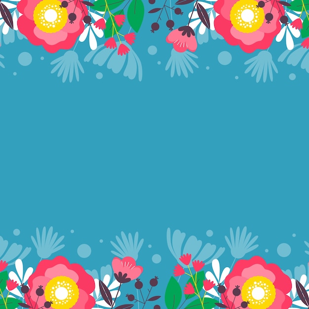 Free vector hand drawn floral frame