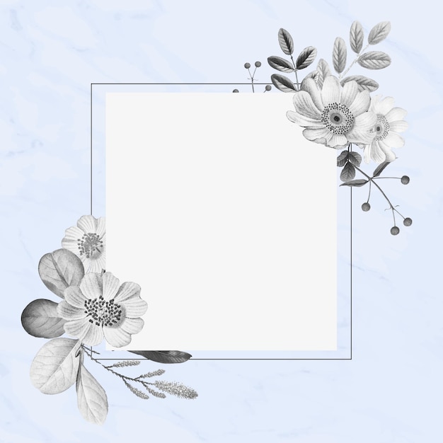 Hand drawn floral frame