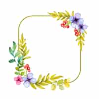 Free vector hand drawn floral frames