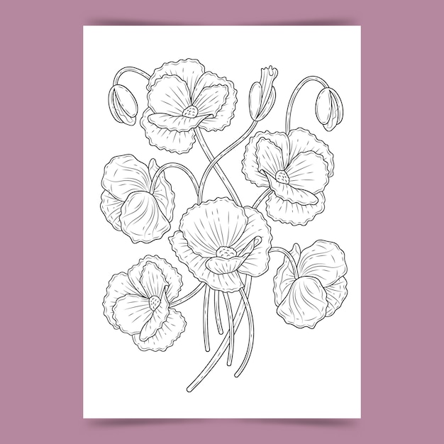 Hand drawn floral illustration