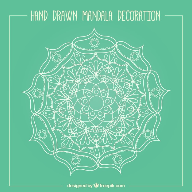 Free vector hand drawn floral mandala