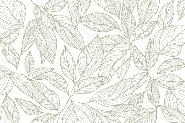 Free vector hand drawn floral outline background