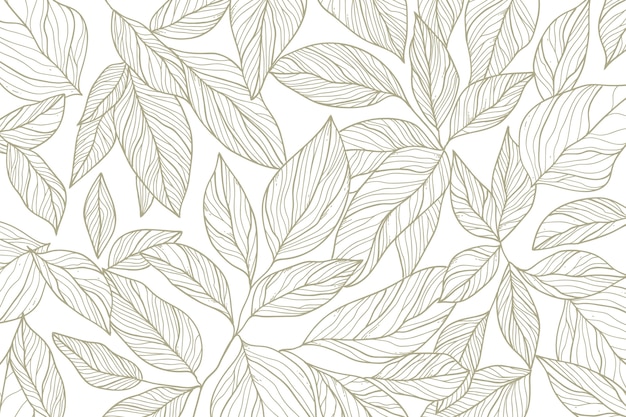 Free Vector hand drawn floral outline background