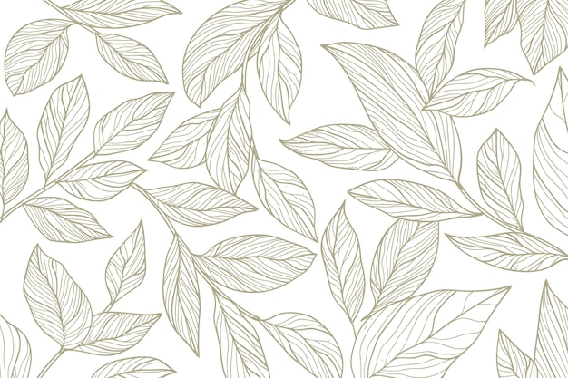 Hand drawn floral outline background