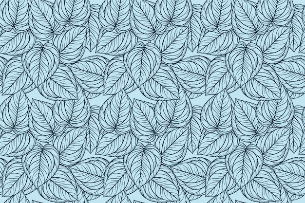 Hand drawn floral outline background