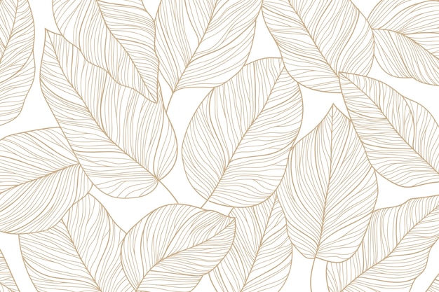 Free vector hand drawn floral outline background