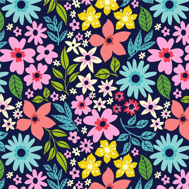 Hand drawn floral pattern design