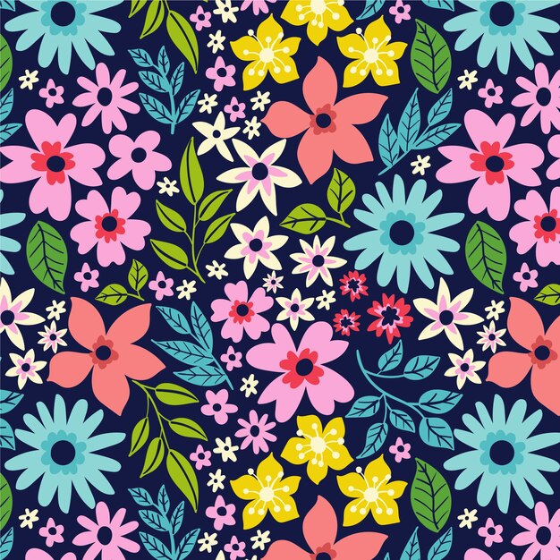 Hand drawn floral pattern design