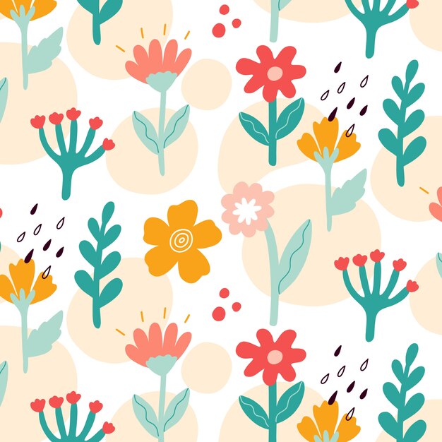 Hand drawn floral pattern design