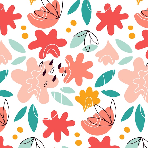 Hand drawn floral pattern design