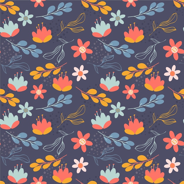 Hand drawn floral pattern design