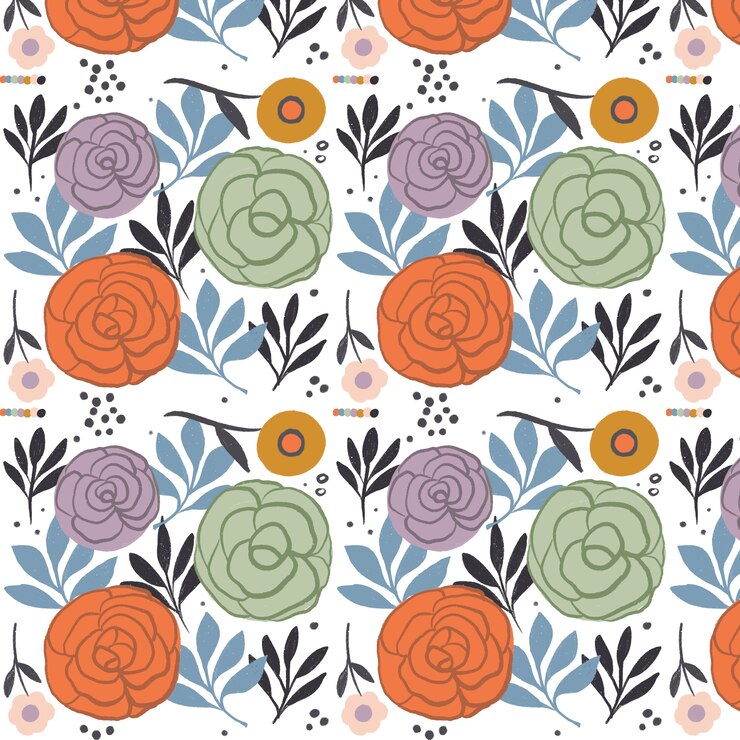 Free Vector hand drawn floral pattern design