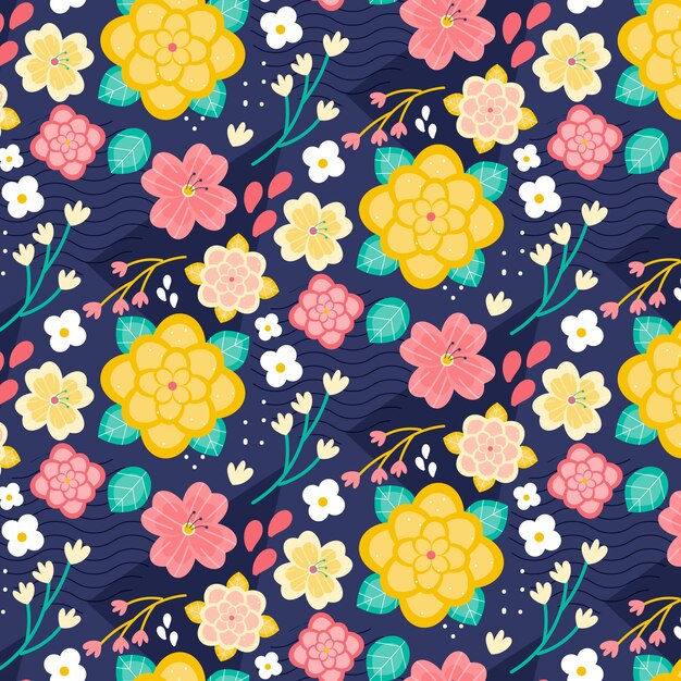 Hand drawn floral pattern design